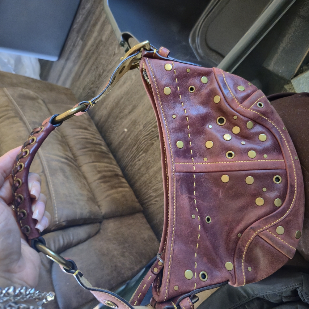Studded Leather Shoulder Bag